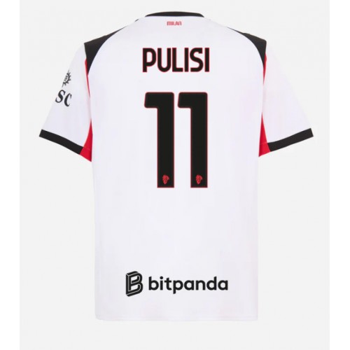 AC Milan Christian Pulisic #11 Gostujuci Dres 2025-26 Kratak Rukav